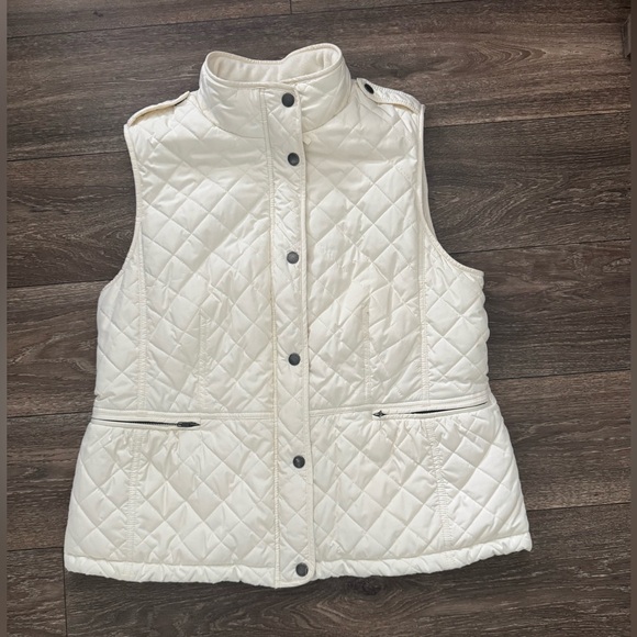 Talbots Diamond Quilter Vest - Winter White - Picture 2 of 6